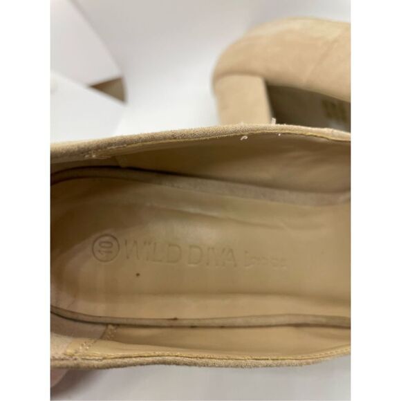 Wild Diva Women's Tan Classic Suede Leather Pointed Toe High Heeled Shoe Size 10 - Picture 9 of 9